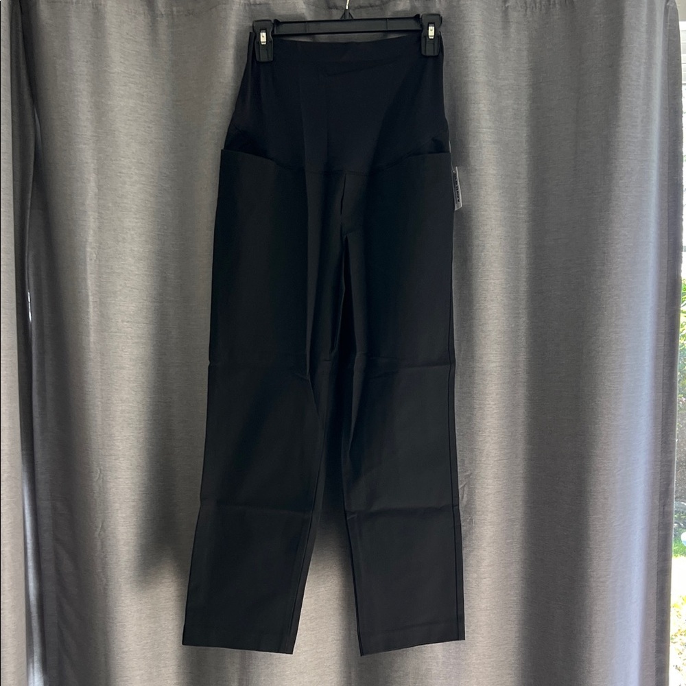 Maternity Black full panel Straight Leg Pants